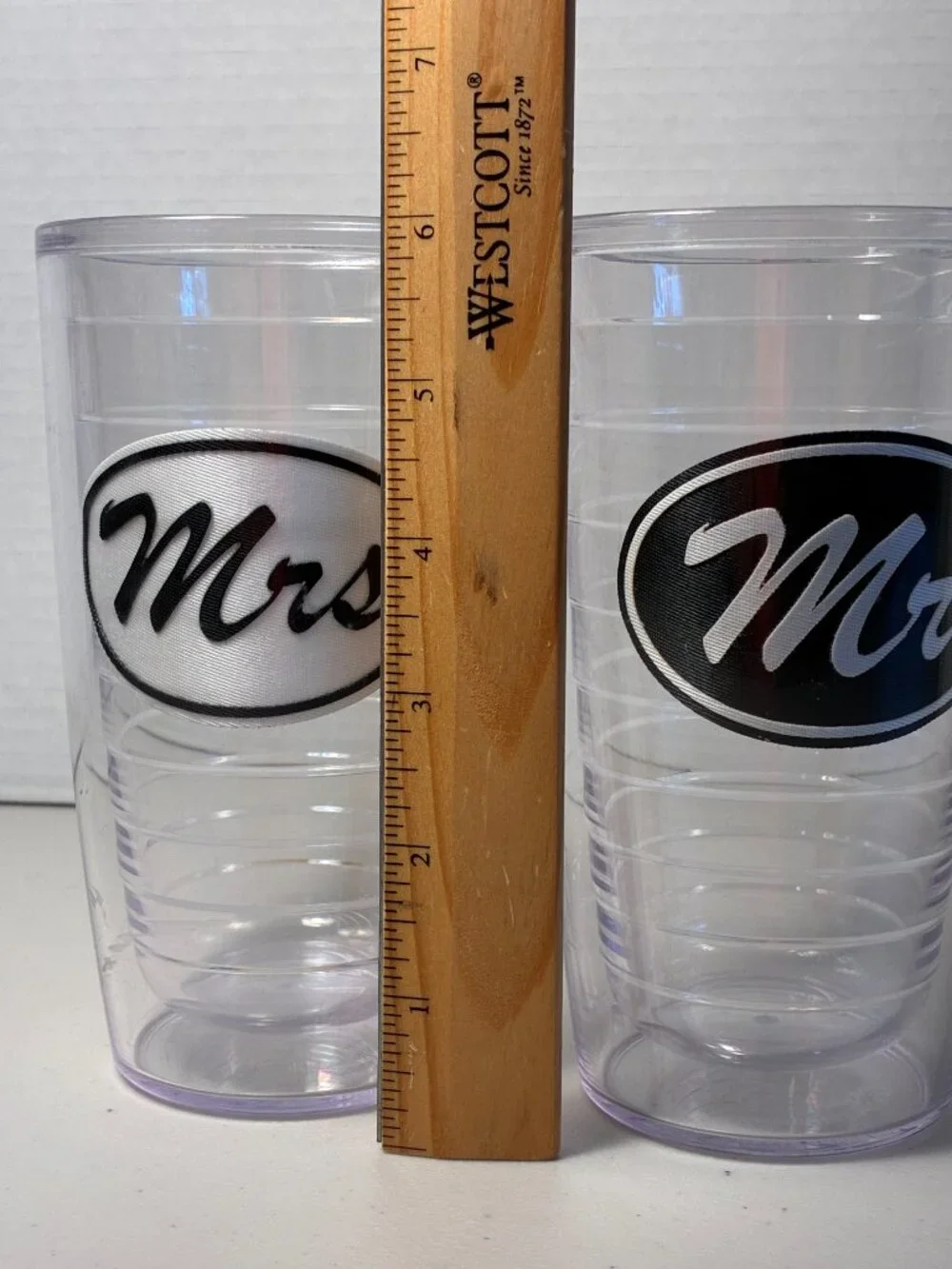 Tervis MR & MRS Tumblers Set of 2 16OZ Insulated Travel Couple Wedding Gift